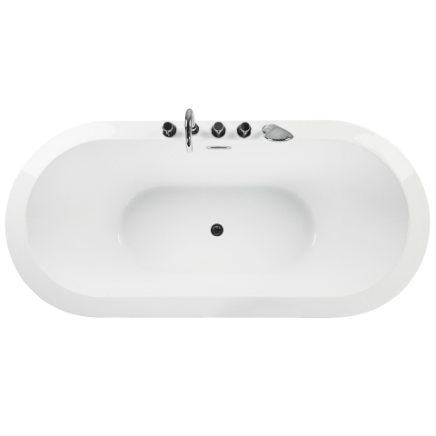 Cadă freestanding EMPRESA cu elemente încorporate 170 x 80 cm Negru [6]