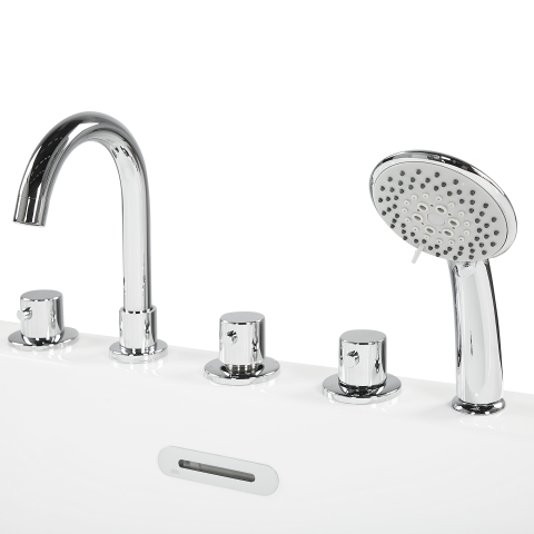 EMPRESA freestanding bathtub with built-in elements 170 x 80 cm Black [8]