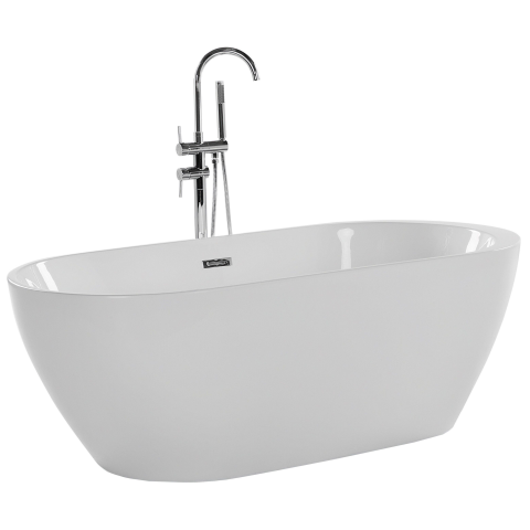 Freestanding bathtub NEVIS 160 x 75 cm White [3]