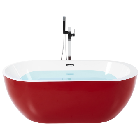 Freestanding bathtub NEVIS 160 x 75 cm Red [1]