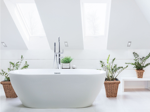 Black Friday - NEVIS freestanding bathtub 170 x 80 cm White