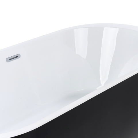 Freestanding bathtub NEVIS 170 x 80 cm Black [7]