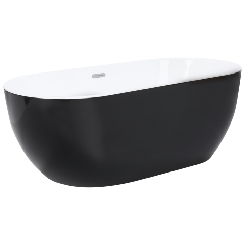 Freestanding bathtub NEVIS 170 x 80 cm Black [4]