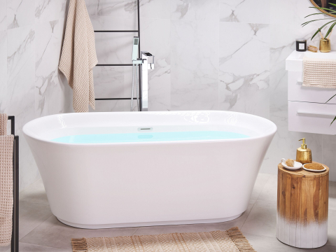 Black Friday - Cadă freestanding OVALLE 170 x 80 cm Alb