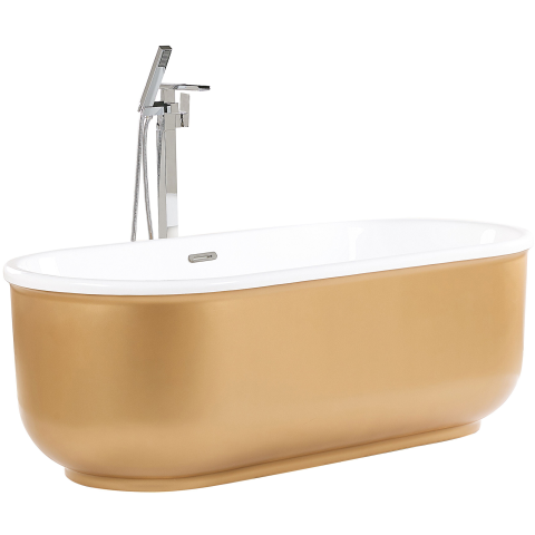 Freestanding bathtub PINEL 170 x 80 cm Gold [3]
