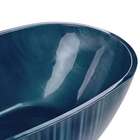 Freestanding bathtub RIOJA 170 x 80 cm Navy Blue [7]