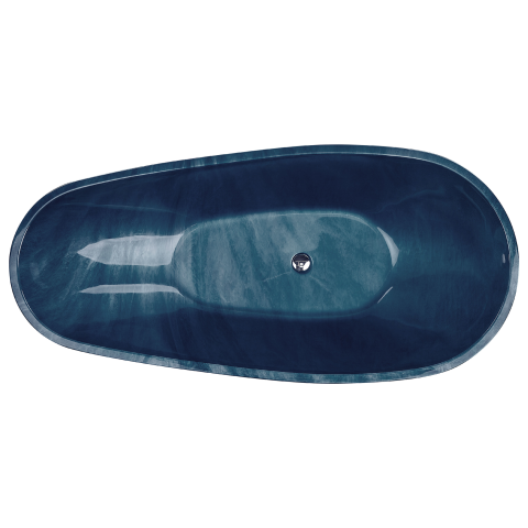 Freestanding bathtub RIOJA 170 x 80 cm Navy Blue [6]
