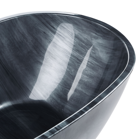 Freestanding bathtub RIOJA 170 x 80 cm Black marble [7]