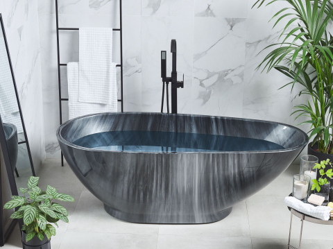 Black Friday - Freestanding bathtub RIOJA 170 x 80 cm Black marble