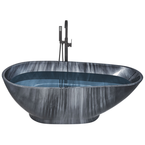 Freestanding bathtub RIOJA 170 x 80 cm Black marble [1]
