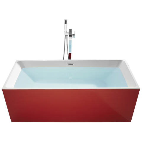 Freestanding bathtub RIOS 170 x 80 cm Red [1]
