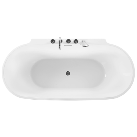 Freestanding bathtub ROTSO 170 x 80 cm White [6]