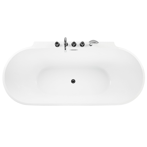 Cadă freestanding ROTSO 170 x 80 cm Negru/Alb [6]