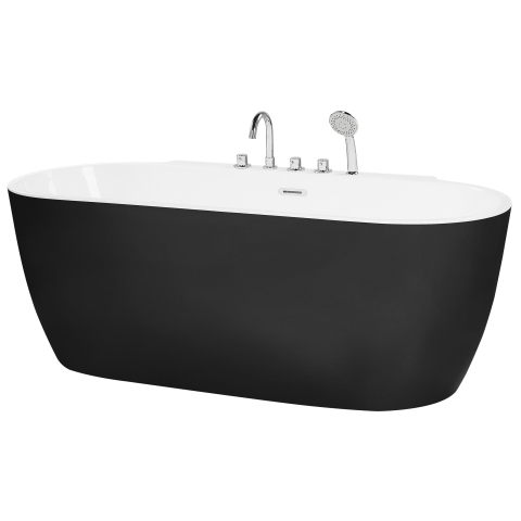 ROTSO freestanding bathtub 170 x 80 cm Black/White [5]