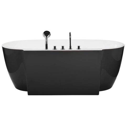 Freestanding bathtub ROTSO 170 x 80 cm Black/White [4]