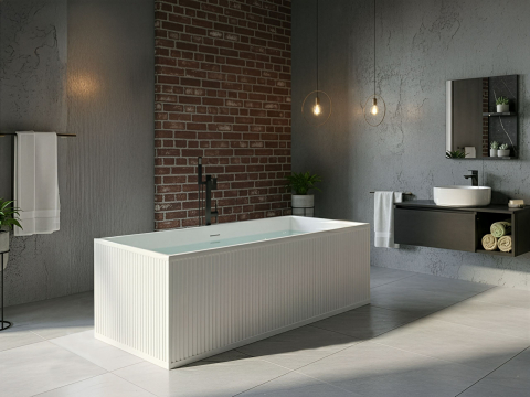 Cadă de baie independentă - Cadă freestanding SERENA 170 x 80 cm Alb