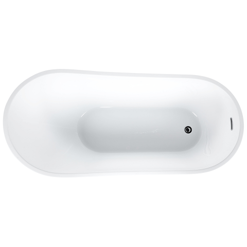 Freestanding bathtub SOLARTE 170 x 78 cm Black/White [6]