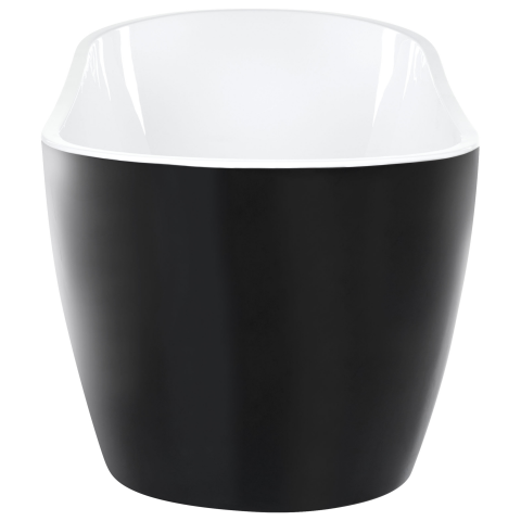 Freestanding bathtub SOLARTE 170 x 78 cm Black/White [5]