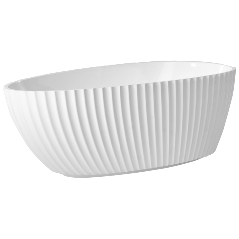 Freestanding bathtub TEFE 170 x 78 cm White [6]