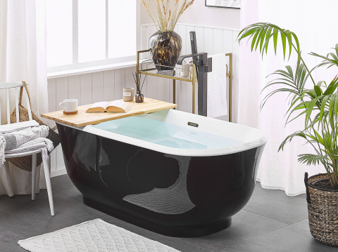 Black Friday - TESORO freestanding bathtub 170 x 77 cm Black