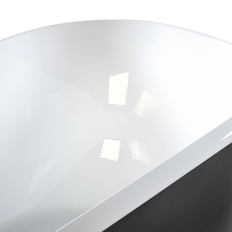 TESORO freestanding bathtub 170 x 77 cm Black [5]
