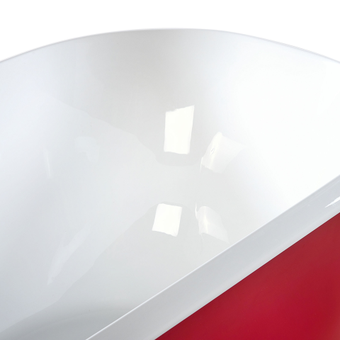 Tesoro freestanding bathtub 170 x 77 cm Red [5]