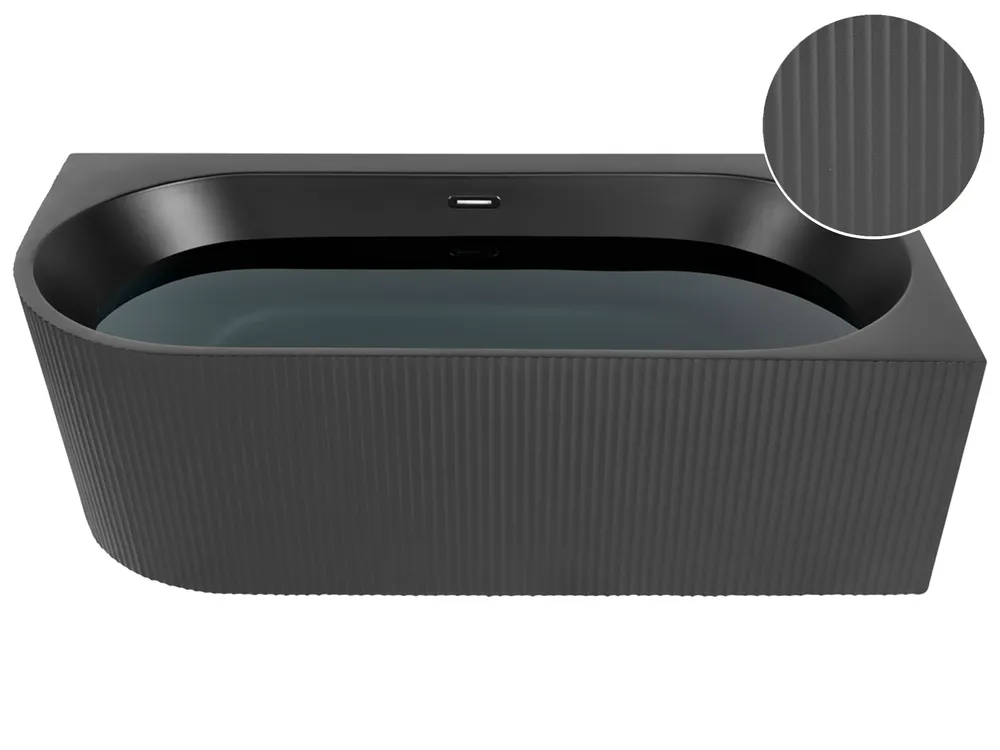 Cadă pe colț GOCTA Stânga 170 x 80 cm Negru [3]