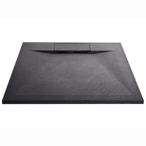 Cădiță de duș AZZURRO 80 x 80 x 3 cm Negru [4]