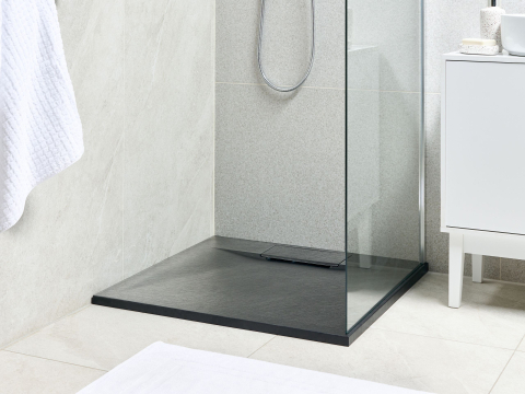 Cabine de dus - AZZURRO shower tray 80 x 80 x 3 cm Black