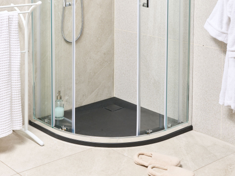 Cadite de dus - PARON shower tray 80 x 80 x 3 cm Black