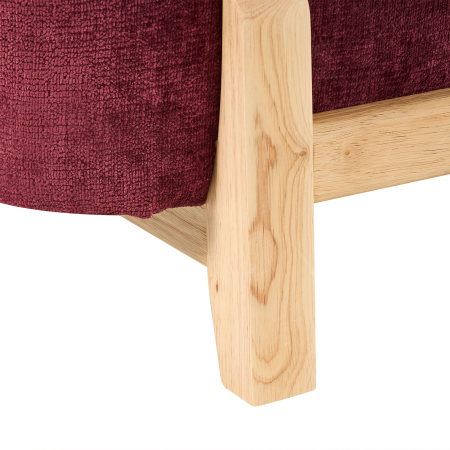 Canapea cu 2 locuri ALNOR Chenille Bordo [7]