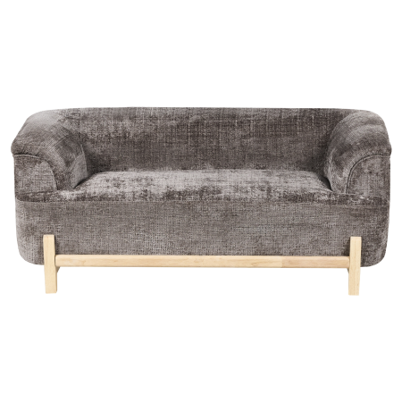 2-seater sofa bed ALNOR Chenille Brown [1]