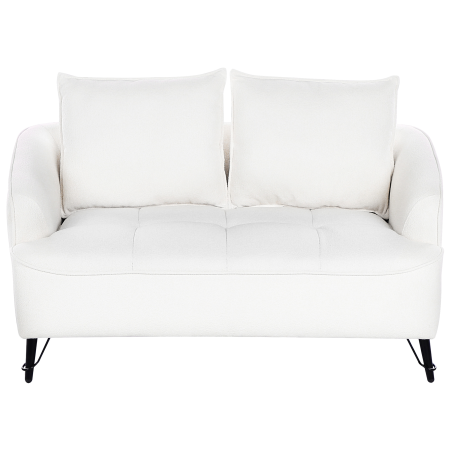 Canapea cu 2 locuri HOBRO Boucle Alb [3]