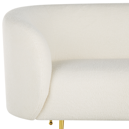 Canapea cu 2 locuri LOEN Boucle Alb [6]