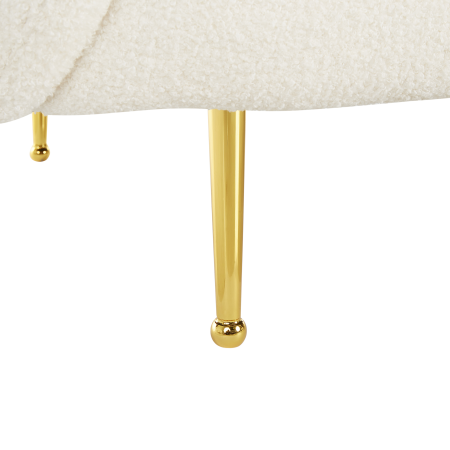 Canapea cu 2 locuri LOEN Boucle Alb [8]