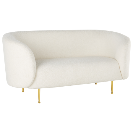 Canapea cu 2 locuri LOEN Boucle Alb [4]