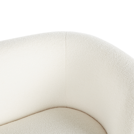 Canapea cu 2 locuri LOEN Boucle Alb [7]