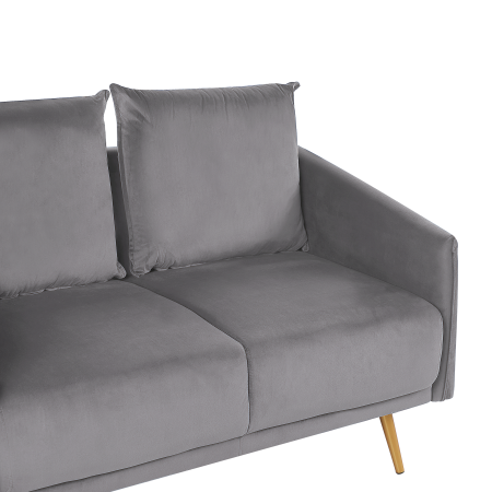 2-seater sofa MAURA Grey Velvet [5]