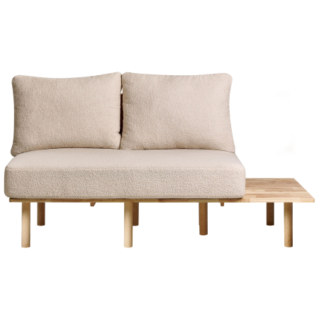 Canapea cu 2 locuri SALO Boucle Bej cu mese [3]