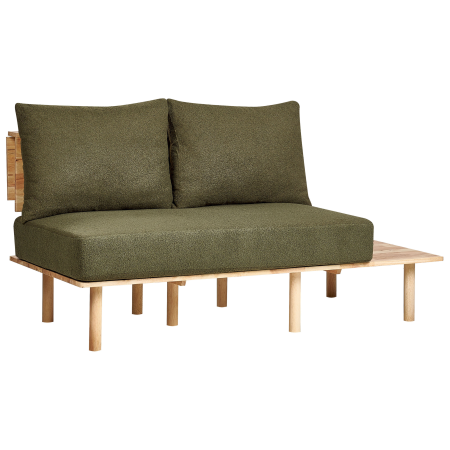 2-seater sofa SALO Boucle Dark green with tables [4]