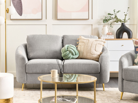 Canapele - Canapea cu 2 locuri TROSA  Gri deschis