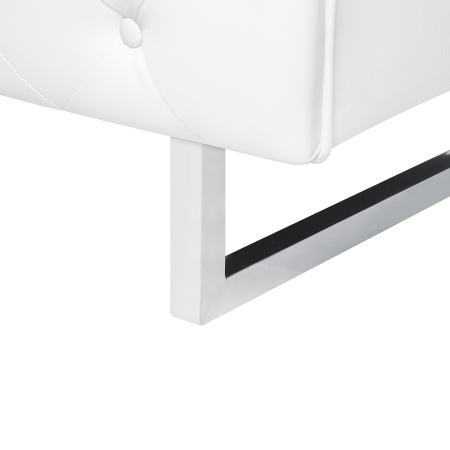 Canapea cu 2 locuri VISSLAND Piele ecologică Alb [6]