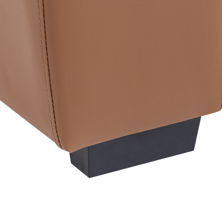 Canapea cu 2 locuri VOGAR Piele ecologică Maro auriu [8]