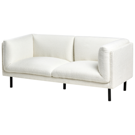 Canapea cu 2 locuri VORGOD Boucle Alb-murdar [4]