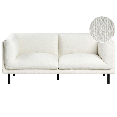 Canapea cu 2 locuri VORGOD Boucle Alb-murdar [1]