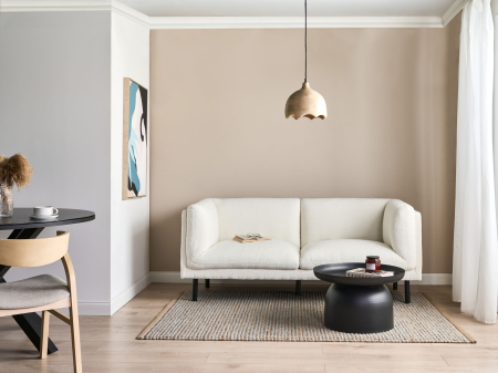 Canapea cu 2 locuri - 2 seater sofa VORGOD Off-white Boucle