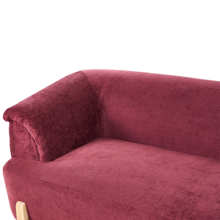 Canapea cu 3 locuri ALNOR Chenille Bordo [6]