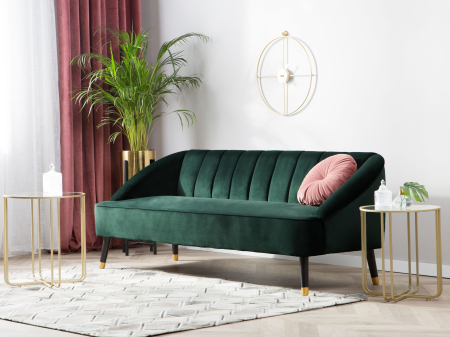 Sofas - ALSVAG 3-seater sofa Velvet Emerald Green