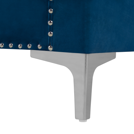 Canapea cu 3 locuri AVALDSENES Catifea Bleumarin [7]