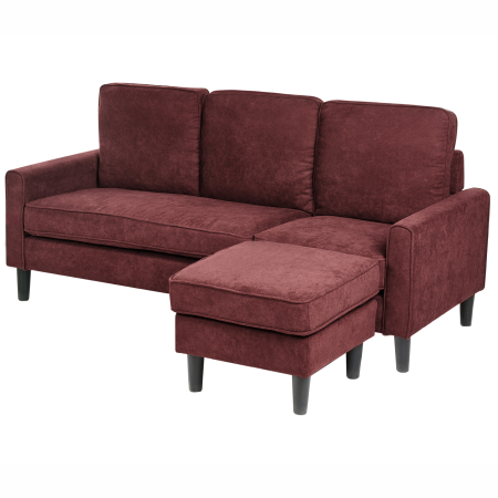 Canapea cu 3 locuri AVESTA  Bordo cu otoman [4]
